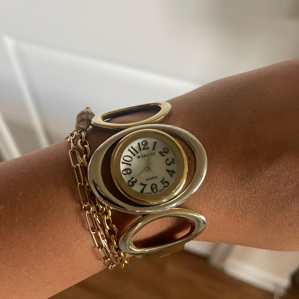 Vintage Gold and Silver Bangle Watch